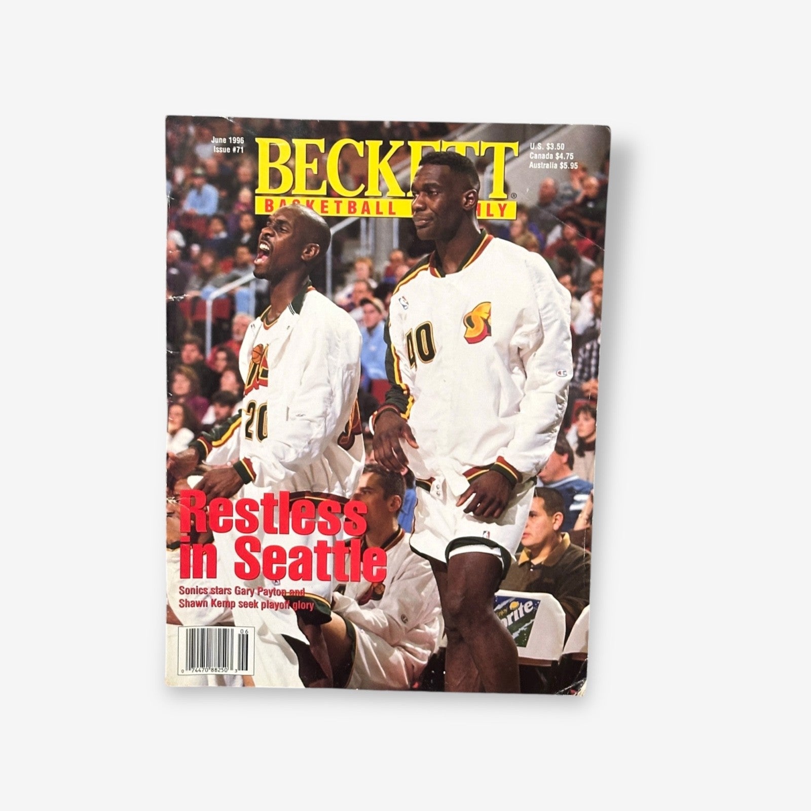 1996 Payton & Kemp - Restless In Seattle - Beckett Basketball Month #71
