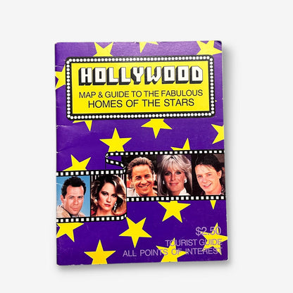 Hollywood - Map & Guide To The Fabulous Homes Of The Stars 1987 Paperback Guide Book