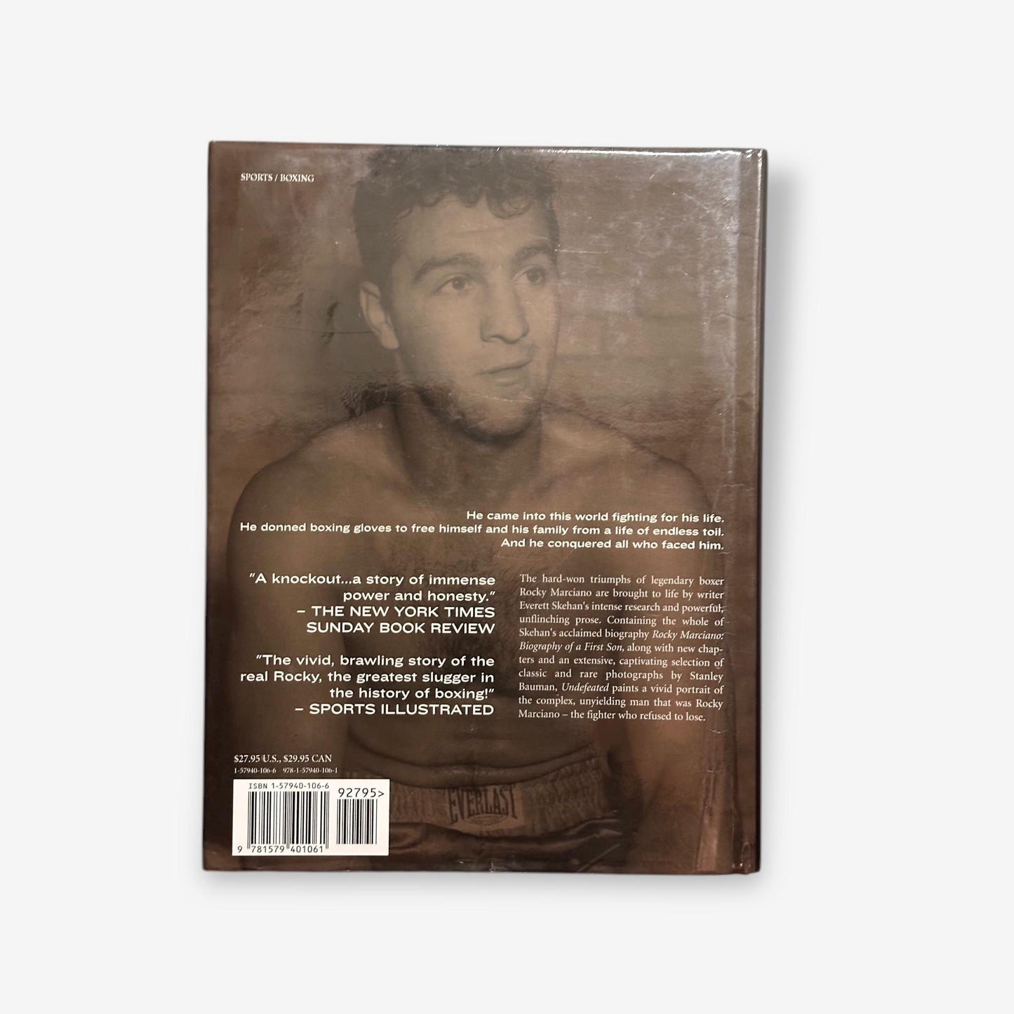 Undefeated - Rocky Marciano The Fighter Who Refused To Lost  - 2005 Hardback Book (Everett M. Skehan