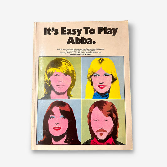 It&#39;s Easy To Play ABBA - 1979 Paperback Music Sheet Book (Cyril Watters)