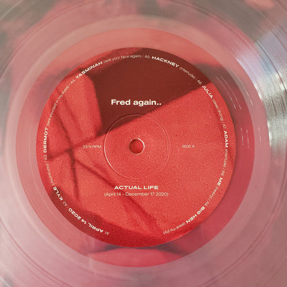Fred again.. – Actual Life (April 14–December 17 2020) [Clear Vinyl LP, 2022 Reissue] UK Electronic / House