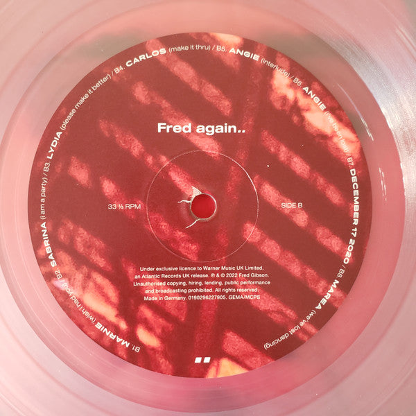 Fred again.. – Actual Life (April 14–December 17 2020) [Clear Vinyl LP, 2022 Reissue] UK Electronic / House
