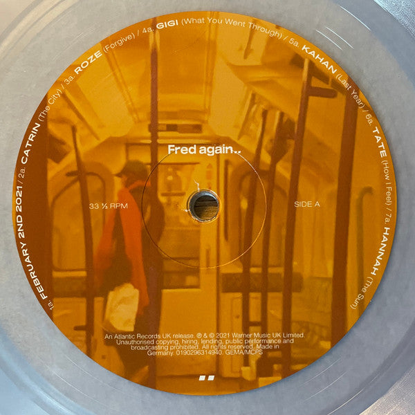 Fred again.. – Actual Life 2 (February 2 – October 15 2021) [Clear Vinyl LP, 2022 UK Electronic/Downtempo]
