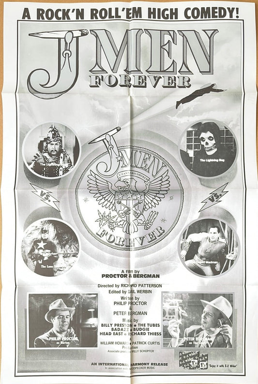 J Men Forever (1979) Original US One Sheet Cinema Poster