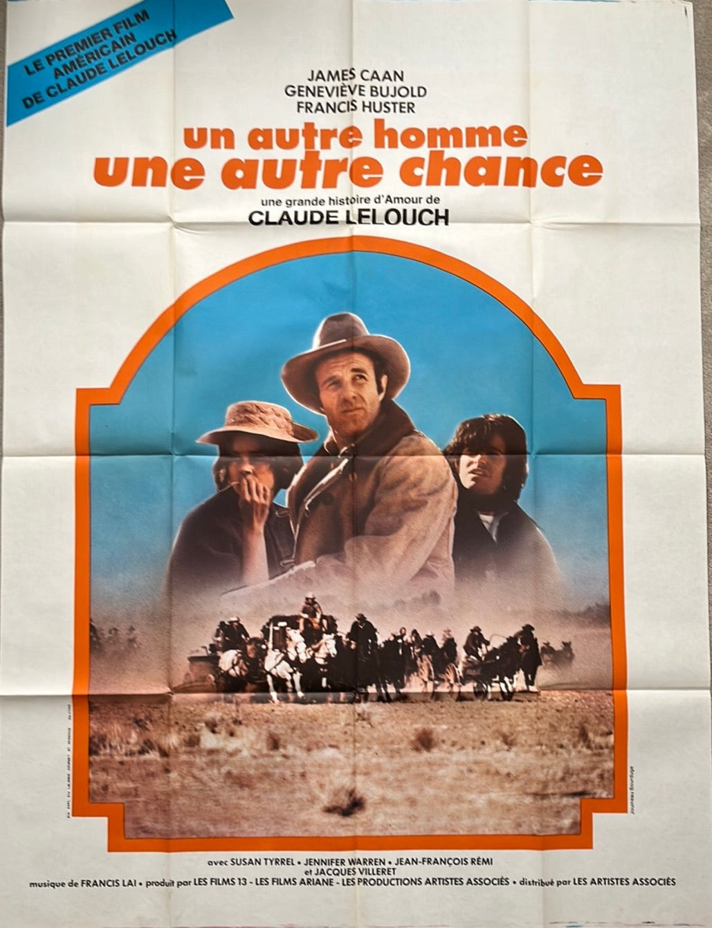 Another Man, Another Chance - Un Autre Homme Une Autre Chance (1977) Original French One Panel Cinema Poster