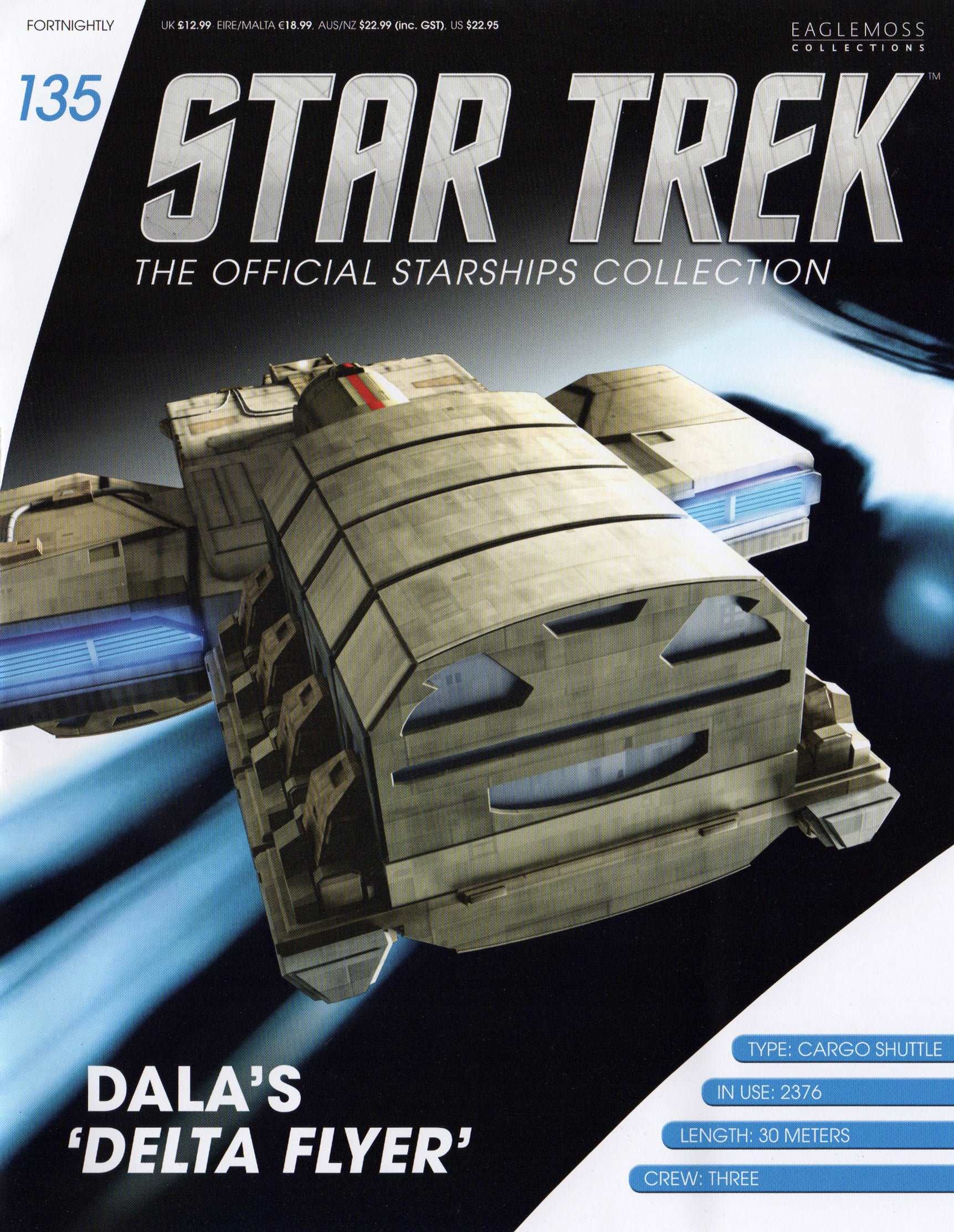 #135 Dala's 'Delta Flyer' Model Diecast Ship (Eaglemoss / Star Trek)