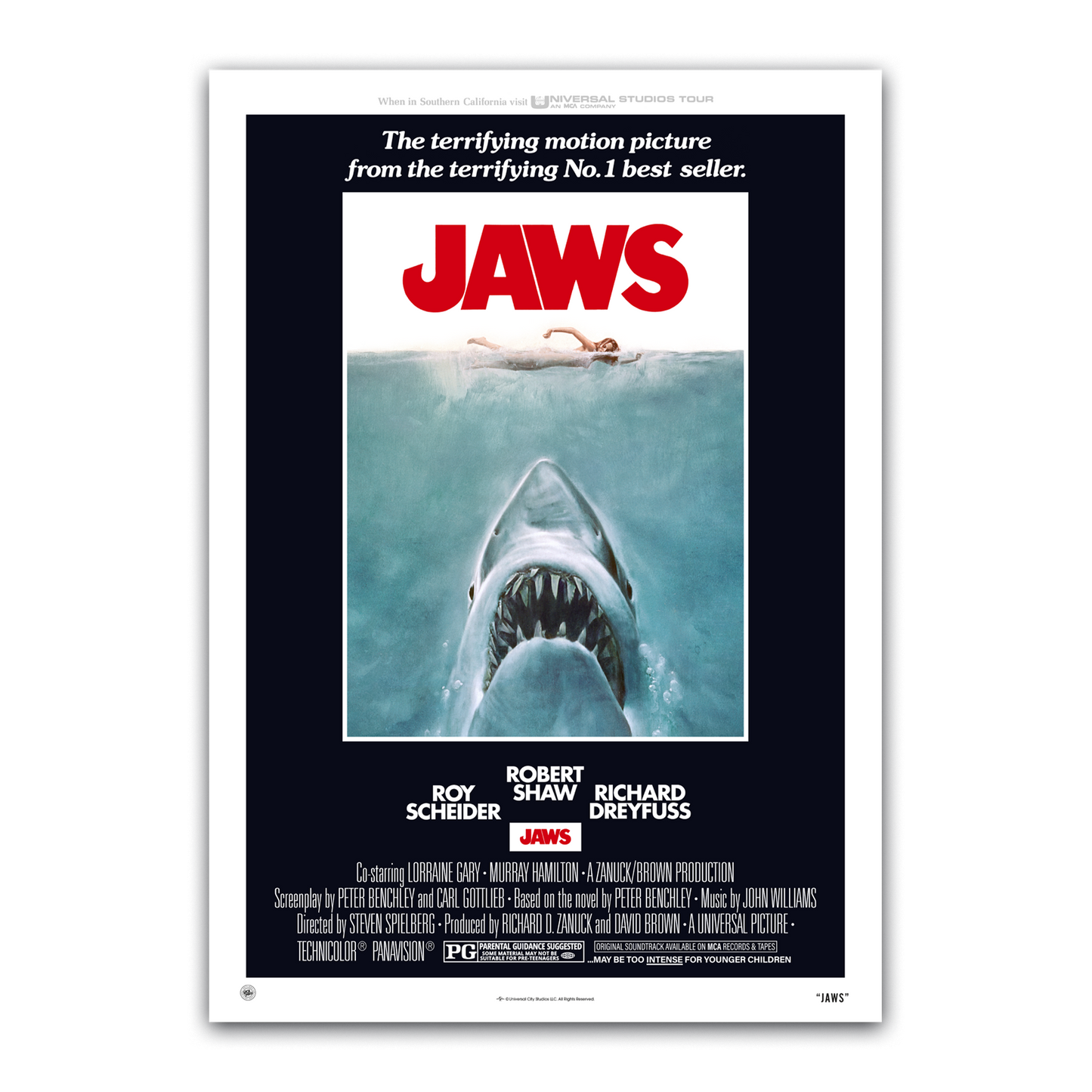 Officially Licensed - Jaws Movie Print