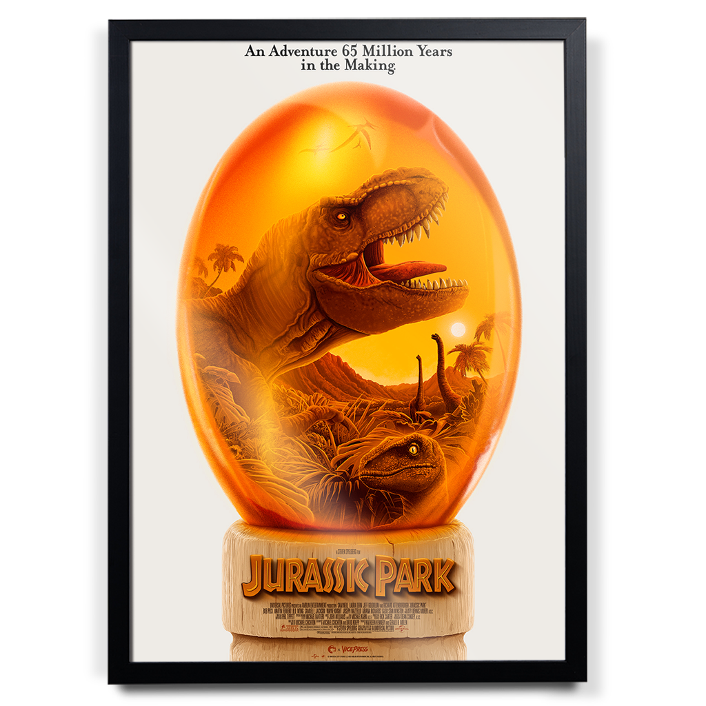 Jurassic Park Framed Editions Poster - Black