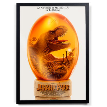 Jurassic Park Framed Editions Poster - Black