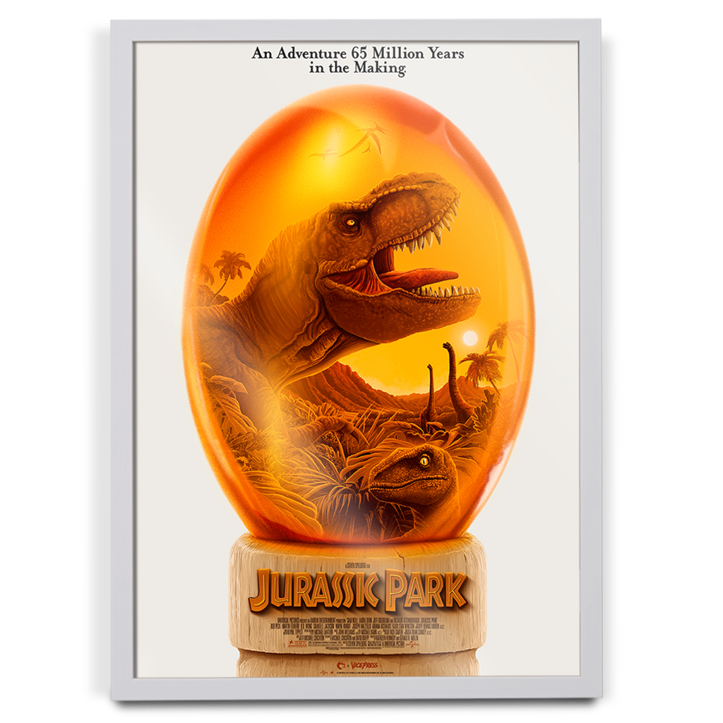 Jurassic Park Framed Editions Poster - White