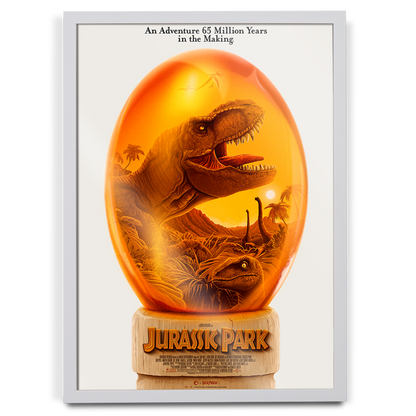 Jurassic Park Framed Editions Poster - White