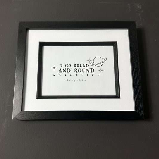 Harry Styles - Satellite - Framed Lyric Print