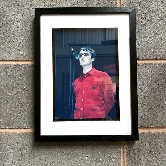 Oasis - Liam Gallagher Earls Court 1997 - Original  Framed Photograph - 43cm x 33cm