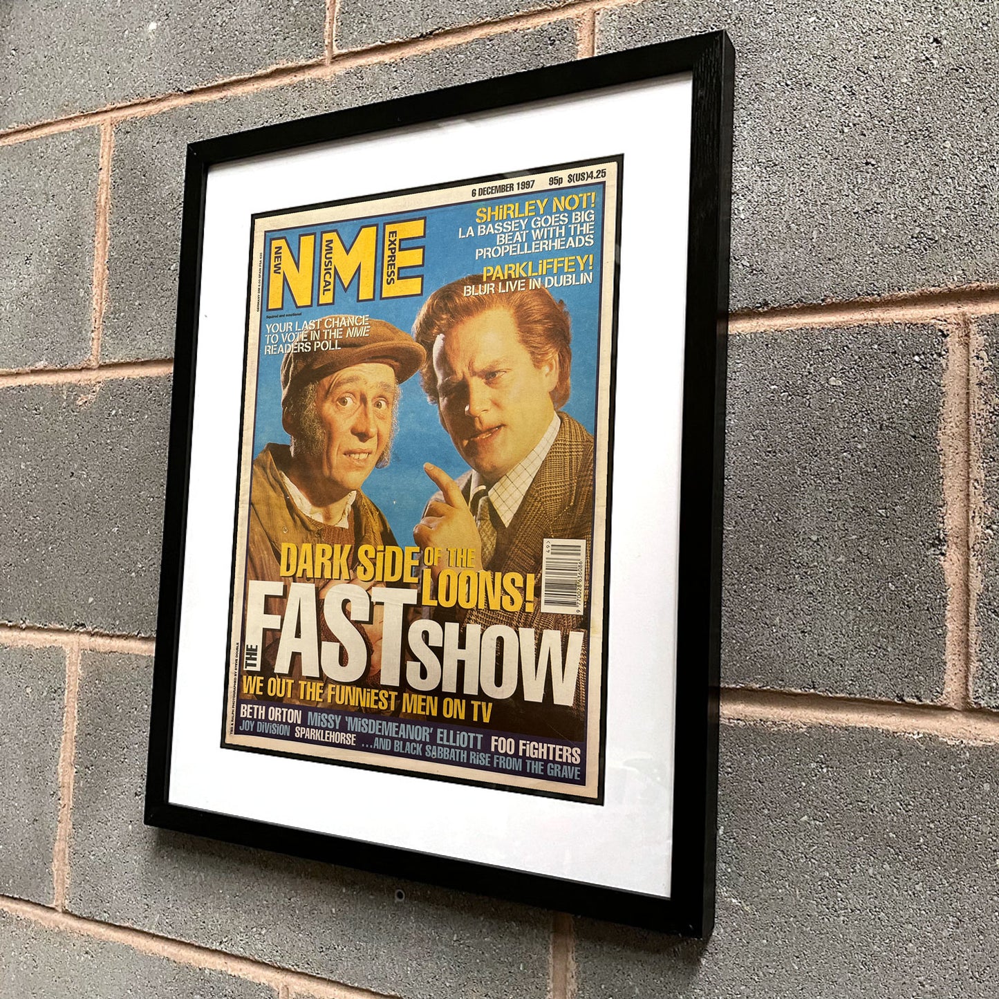 The Fast Show - Framed Luxury Original 1997 NME Magazine 53cm x 43cm