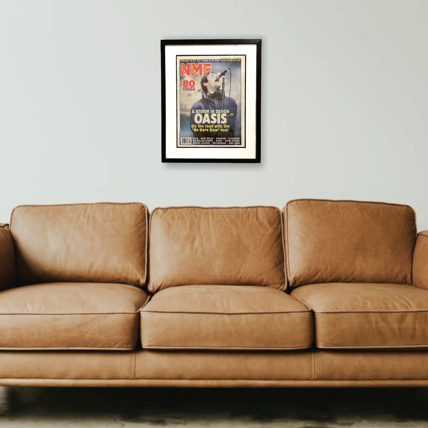 Oasis - Liam Gallagher Framed Luxury Original 1997 NME Magazine 53cm x 43cm