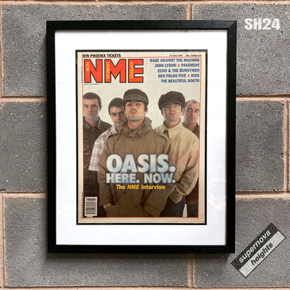 Oasis - Be Here Now Framed Luxury Original 1997 NME Magazine 53cm x 43cm